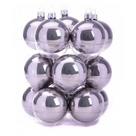BOMBKI BOMBKA SZKLANE CHOINKOWE 6cmx15 SZARY EM BOMBKI BOMBKA SZKLANE CHOINKOWE 6cmx15 SZARY EM