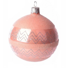 BOMBKA SZKLANA DEKOROWANA 10cm/4szt wzór BOMBKA SZKLANA DEKOROWANA 10cm/4szt wzór