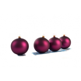BOMBKI SZKLANE JEDNOKOLOROWE 8 CM FIOLET MAT BOMBKI SZKLANE JEDNOKOLOROWE 8 CM FIOLET MAT