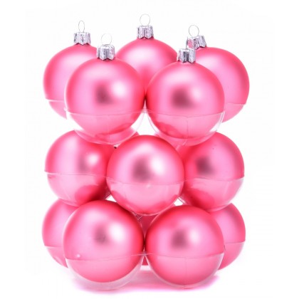 BOMBKI BOMBKA SZKLANE CHOINKOWE 6cmx15 C.RÓŻ MAT BOMBKI BOMBKA SZKLANE CHOINKOWE 6cmx15 C.RÓŻ MAT